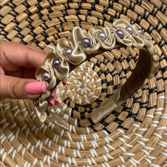 Hand Crafted Satin Beaded Headbands - Picture 3 of 6